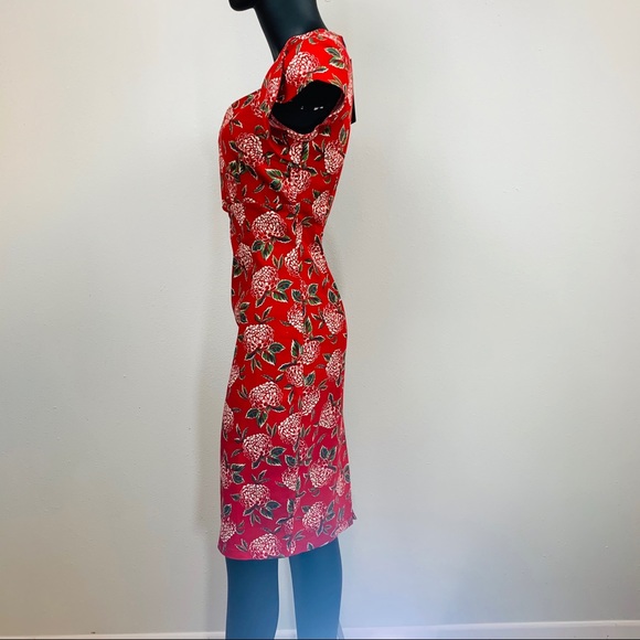 Collectif Floral Pencil Dress Pin Up Girl Look - Picture 2 of 8